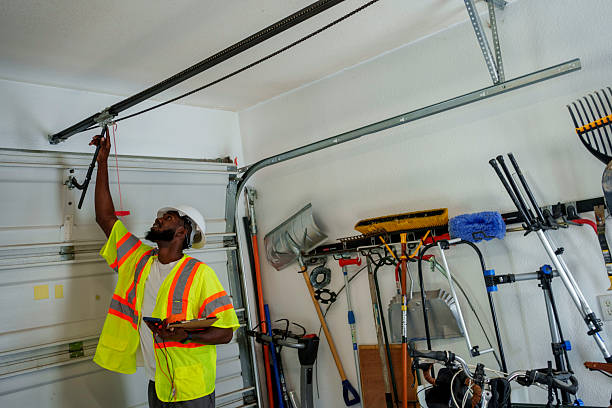 Professional Garage Door Panel Replacement technician working in Quanah, TX